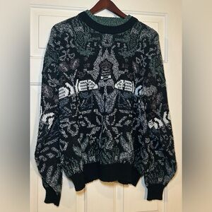 Vintage 90s Michael Gerald Mens Grandpa‎ Sweater Acrylic Pullover Size XL.